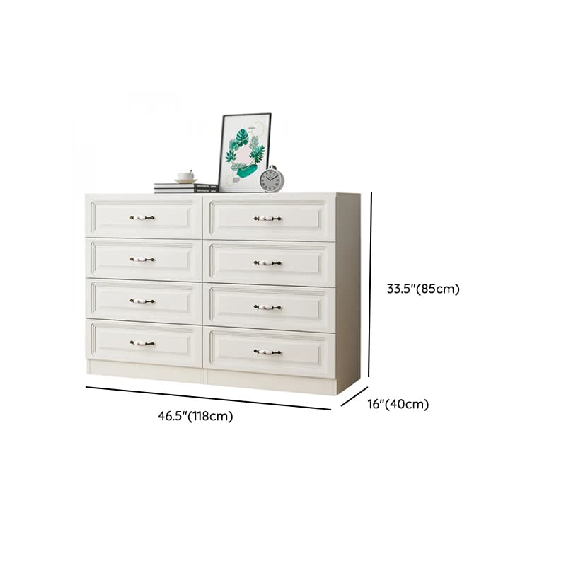 Sleeping Room Use Trendy White Wood Wardrobe Chest with Shelves thumbnail 15