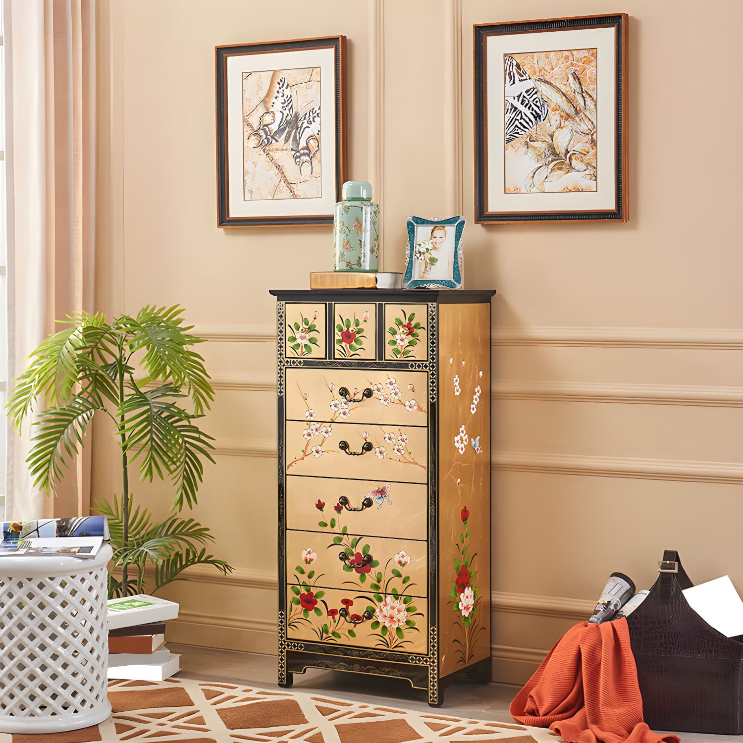 Classic Glam Dresser Solid Wood Storage Chest Dresser with 5/6/7/8/9 Drawers thumbnail 9