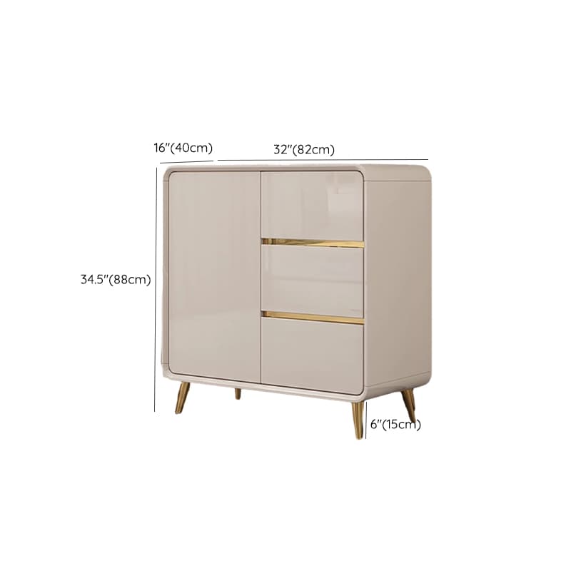 Elegant Wood Buffet with 3 Drawers and Cabinets for Kitchen Storage thumbnail 10
