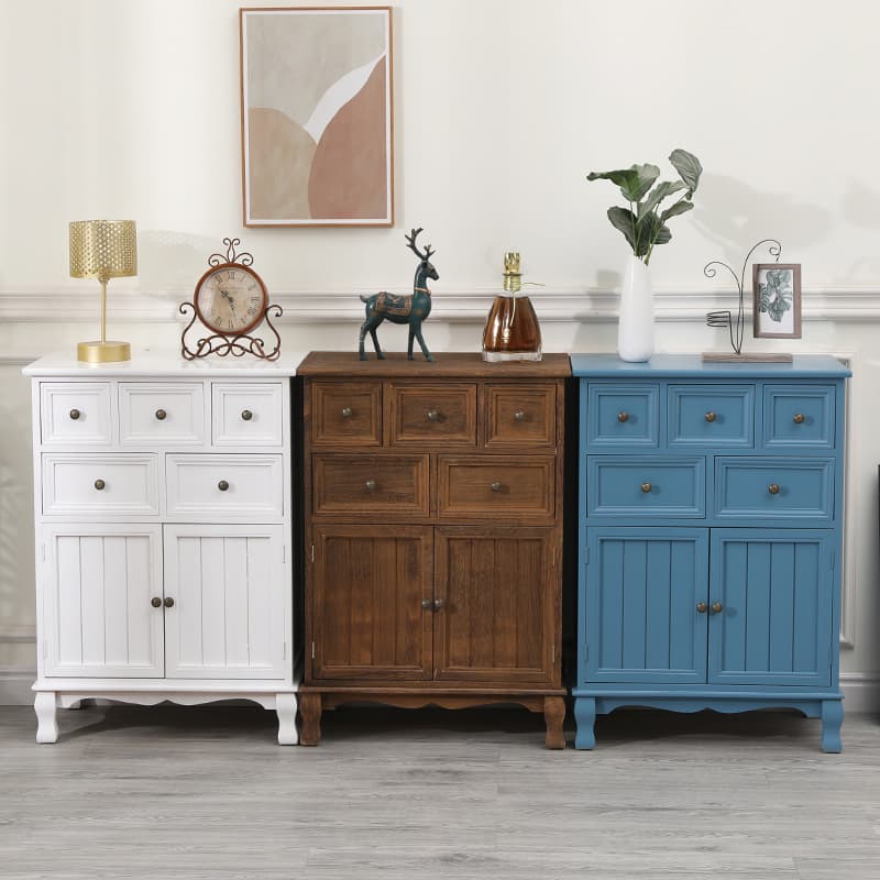 Wooden Bronze Solid Wood Dressers & Chests with Drawers Metal Handle, No Assembly - image 6