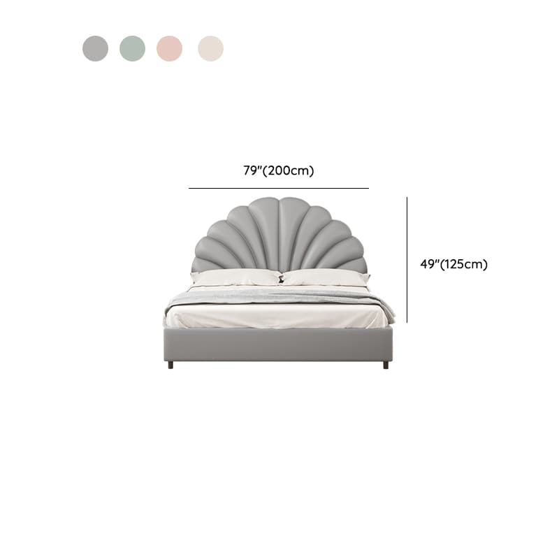 Modish No Distressing Timber Panel Headboard with Arched Shape for King/Twin XL/Full Bed, Featuring Sponge Upholstery and Standard Height thumbnail 10