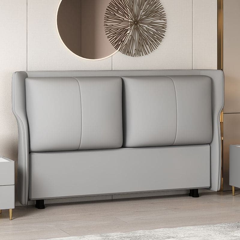 Standard（36-55“） Free-standing Standard Full(54"W x 75"L)/Twin(38"W x 75"L) No Distressing Rectangular Wingback Headboard with Sponge Filing and Wood/ Upholstery Frame thumbnail 4