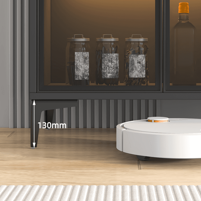 Ground Buffet Table/Server with Stone Countertop, Glass Doors, and Flexible Shelf Storage Compartment thumbnail 11