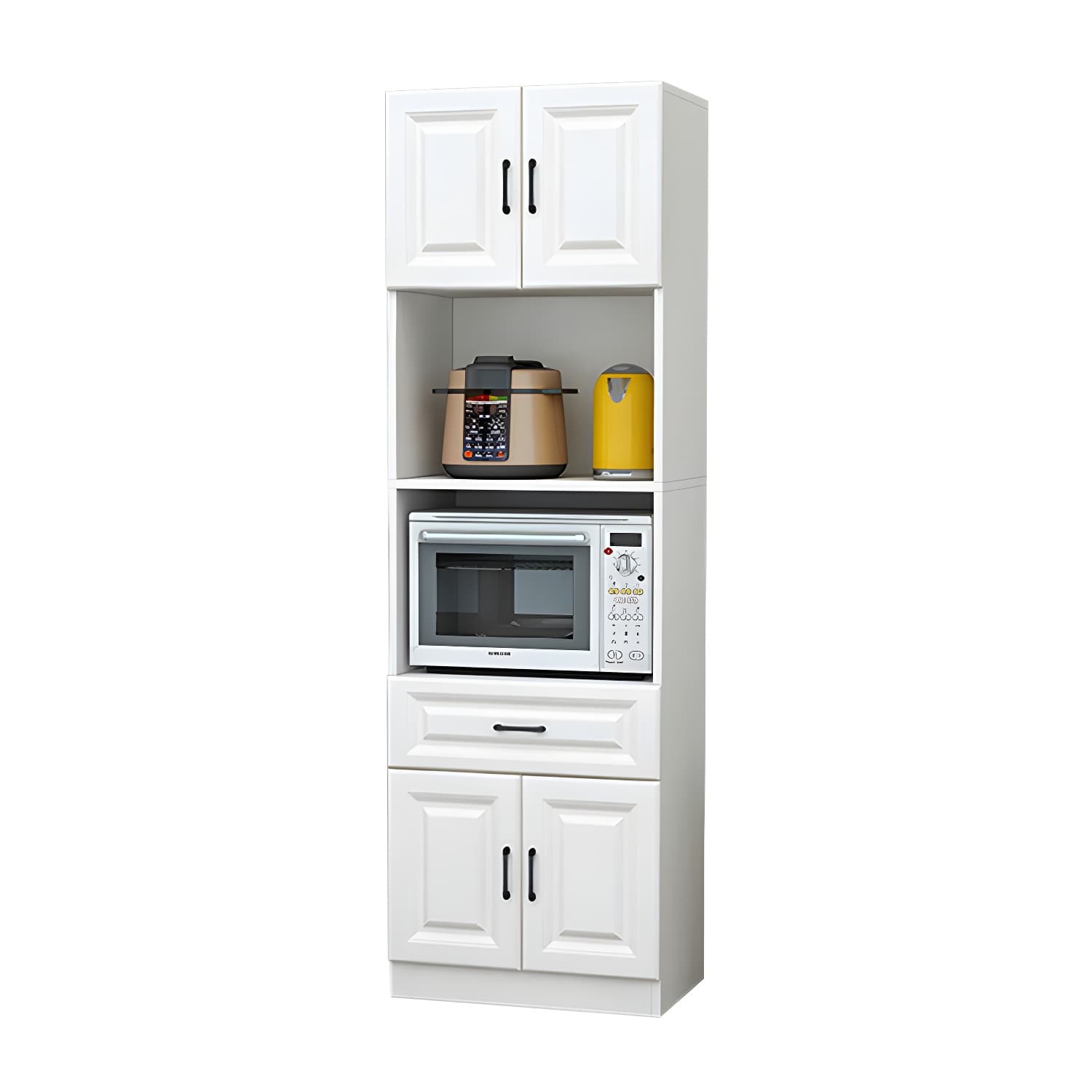 Wood Glam Server with Cabinets and Drawers - Narrow Size - Stylish and Functional thumbnail 14