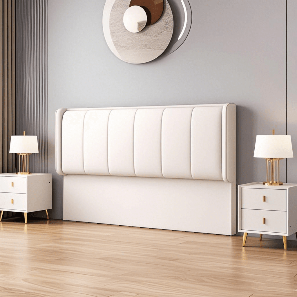 Simplistic Wingback Headboard in Pine Wood with No Distressing, Rectangular Shape for King/Queen/Full Bed, Featuring Sponge Upholstery and Standard Height thumbnail 5