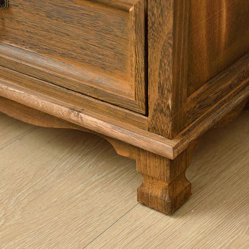 Coastal Style Storage Chest Solid Wood Countertop with Drawers and Doors thumbnail 12