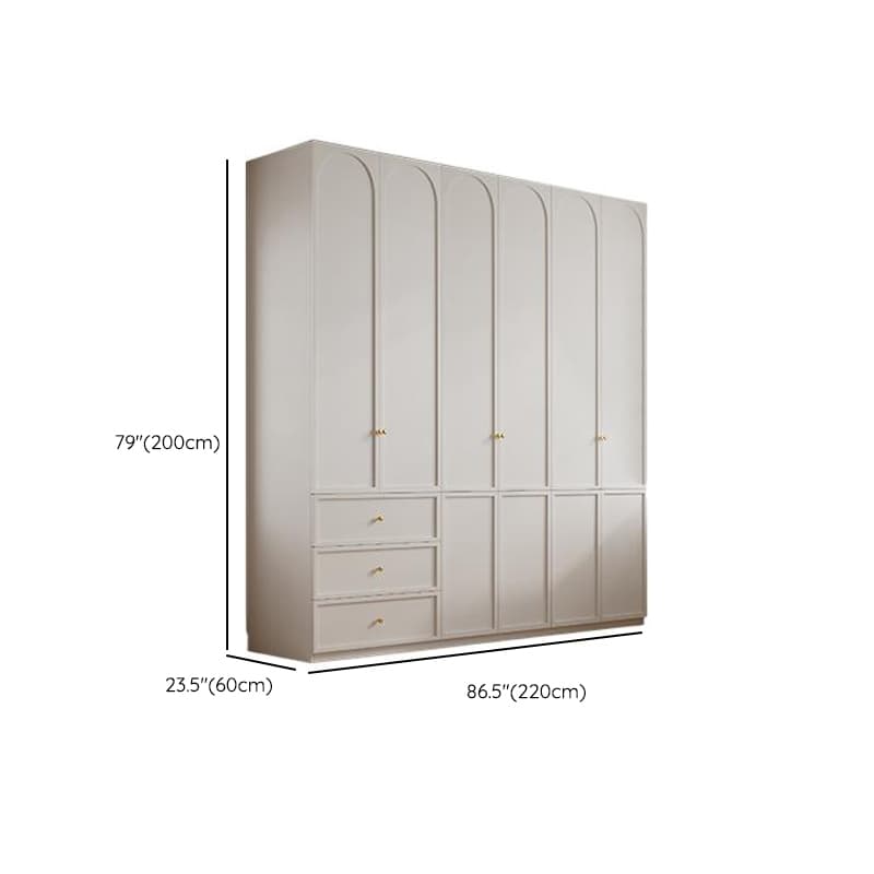 Minimalist Manufactured Wood Independent Almirah with 3-Drawer, Interior Shelves, and Clothing Rod thumbnail 14