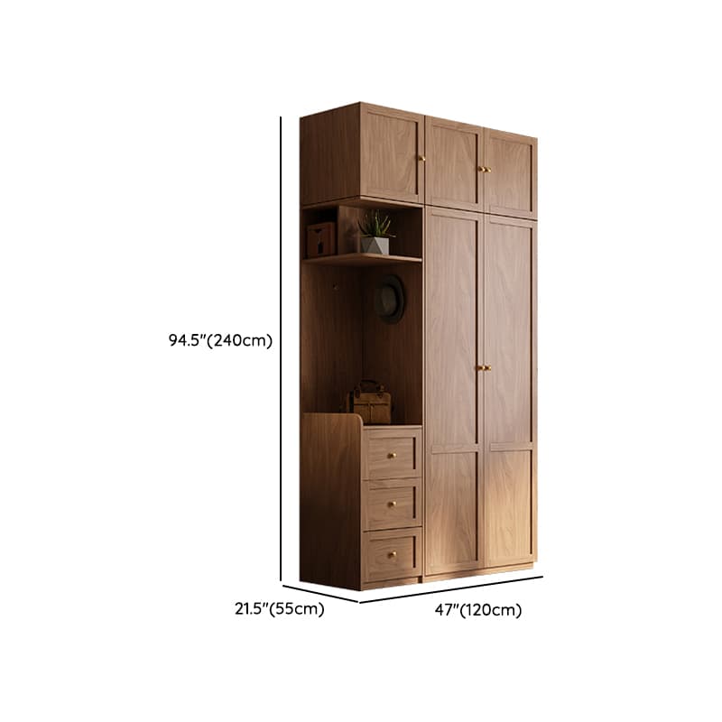 Trendy Unfinished Color Engineered Wood Unattached Armoire Cabinet thumbnail 26