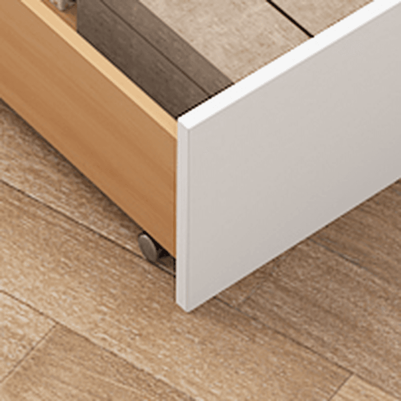 Natural Color Solid Color Storage Included Bed with 3 Storage Boxes for Bedroom thumbnail 3