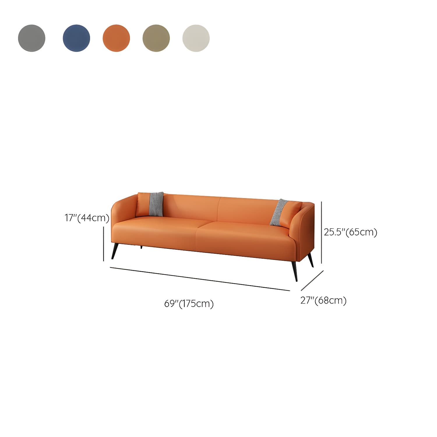 Modern Pine Wood Upholstered Three-Seater Sofa with Foam Seat in Solid Color thumbnail 20