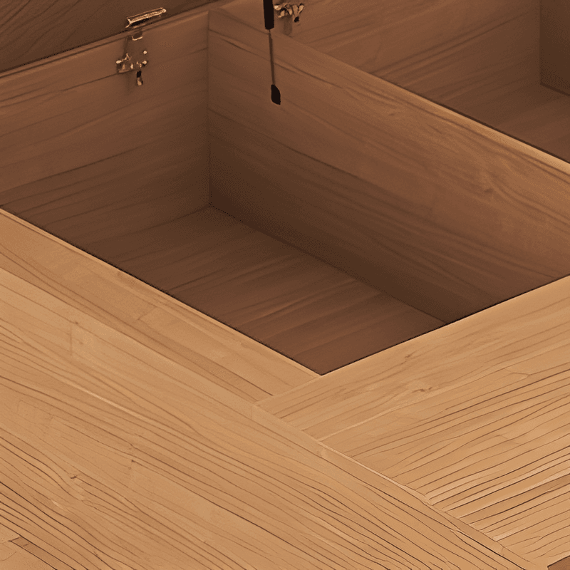 Natural Color Solid Color Storage Included with 3 Storage Boxes Reclaimed Wood Storage Drawer for Bedroom thumbnail 3