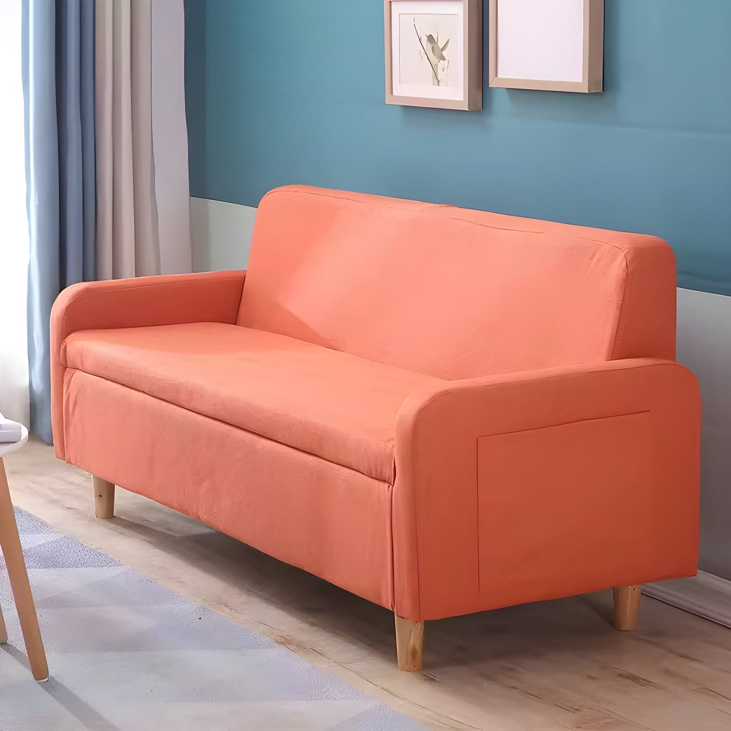 Contemporary Azure/Brown/Magenta Standard Sofa with Hidden Storage thumbnail 10
