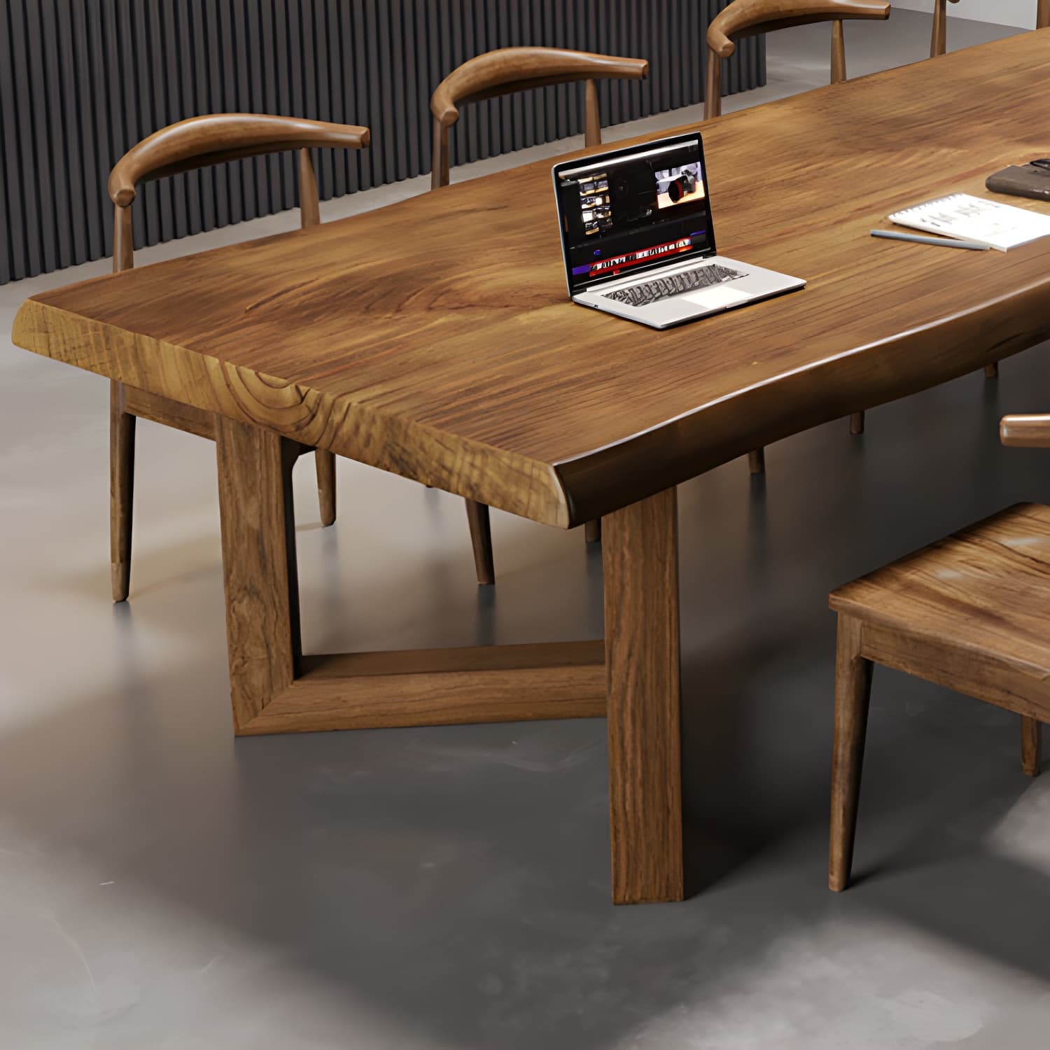 Modern Dining Room Set 1/4/9 Pcs Solid Wood Dining Set with Rectangle Table thumbnail 6
