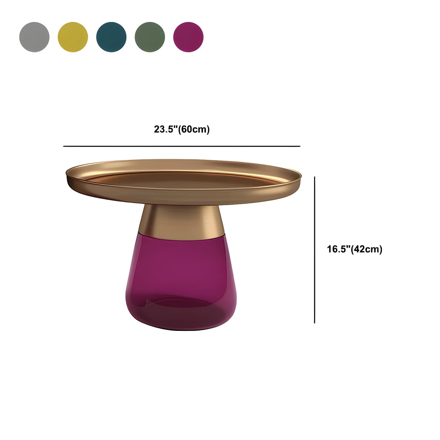 Mid-Century Modern Pedestal Glass Round Storage Single Coffee Table thumbnail 19