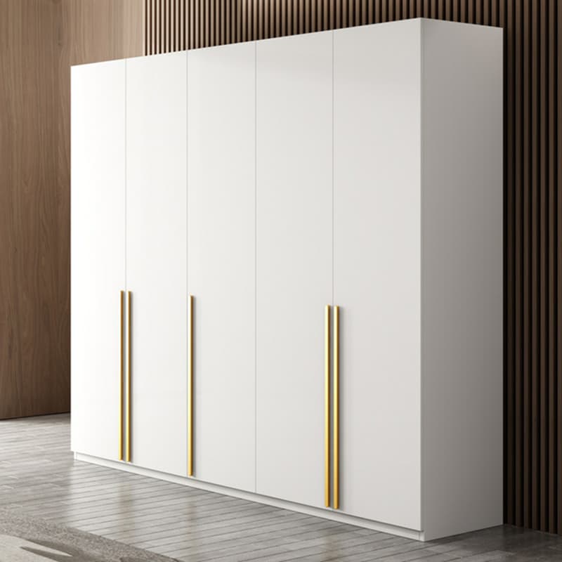 Simple Lumber White Wardrobe Armoire with Interior Shelves & Clothing Rack & Soft Close Drawer & Soft Close Door thumbnail 3