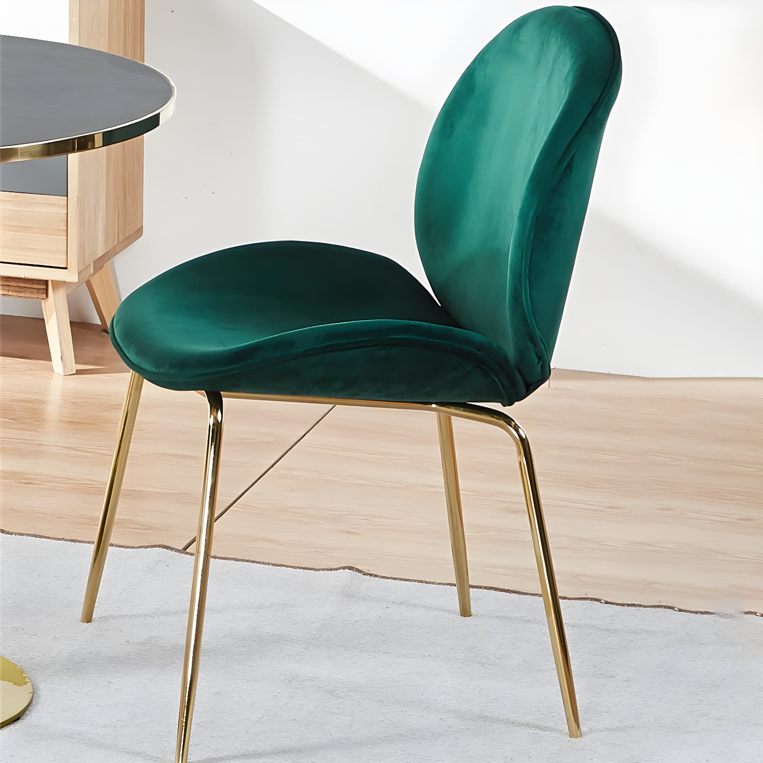 Metal Scandinavian Restaurant Side Chair Matte Finish Wingback Dining Chair thumbnail 14