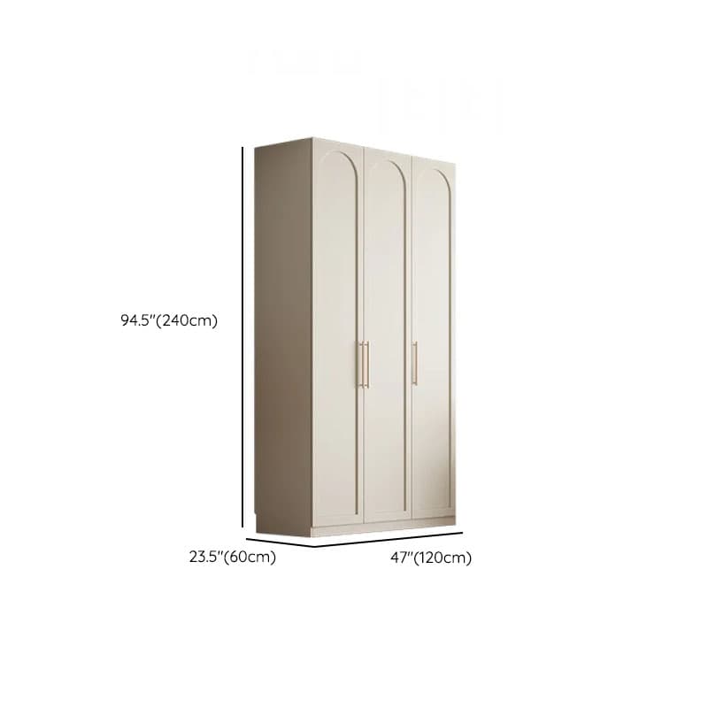 White Casual Manufactured Wood Independent Armoire Cabinet with Compartments, Soft Close Door, and Interior Shelves thumbnail 11