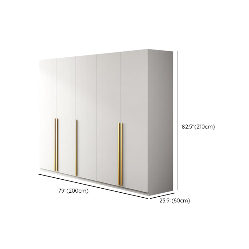 Simple Lumber White Wardrobe Armoire with Interior Shelves & Clothing Rack & Soft Close Drawer & Soft Close Door thumbnail 14