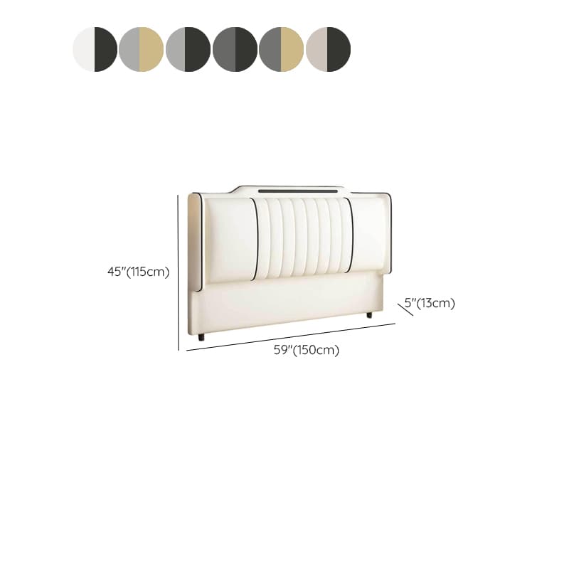 Simplistic Wingback Headboard with Camelback Shape in Pine Wood, Available in Full/King/Queen Sizes, Featuring Sponge Upholstery and Standard Height, No Distressing thumbnail 17