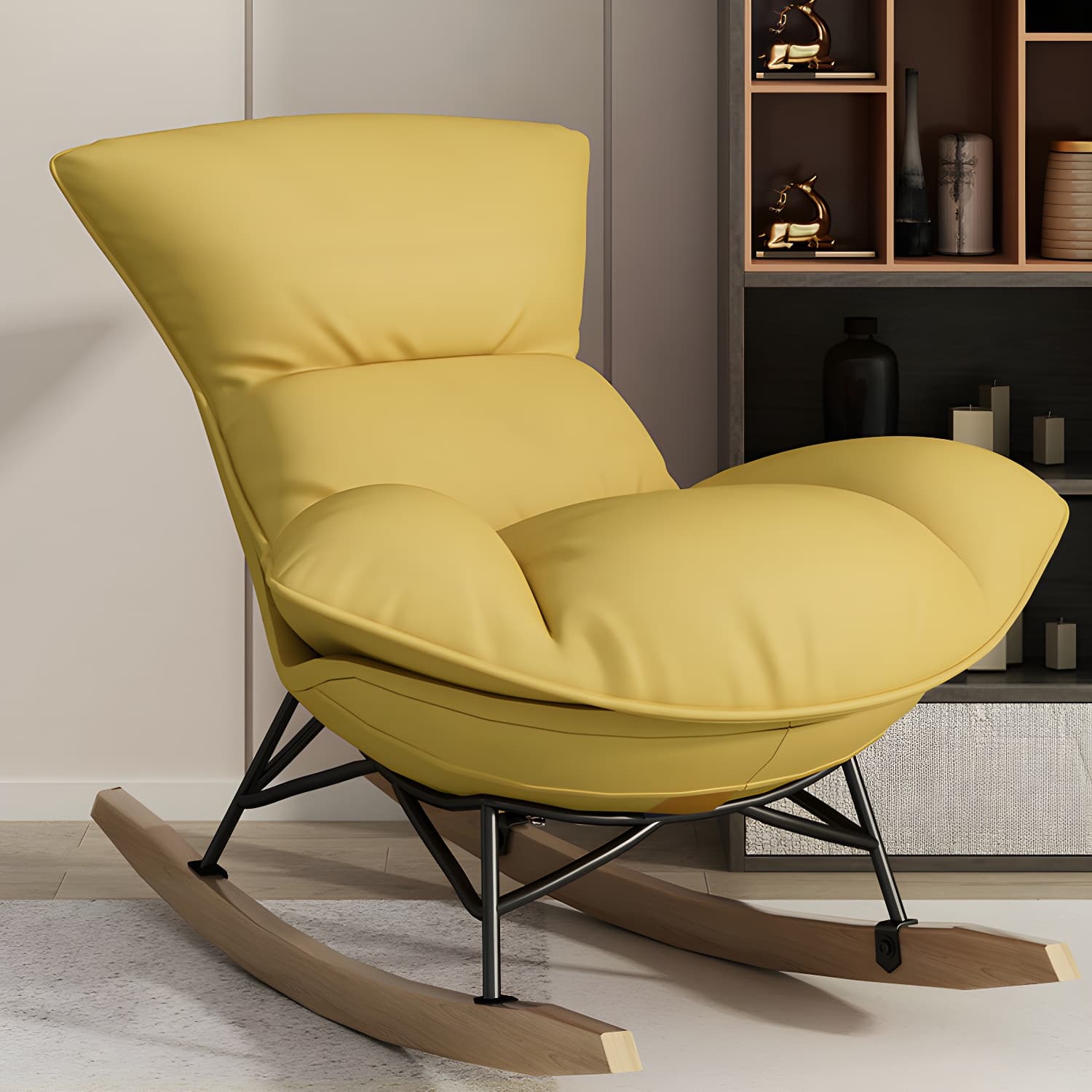 Nursery Sofa Rocking Chair Indoor Rocking Chair for Living Room and Bedroom thumbnail 9
