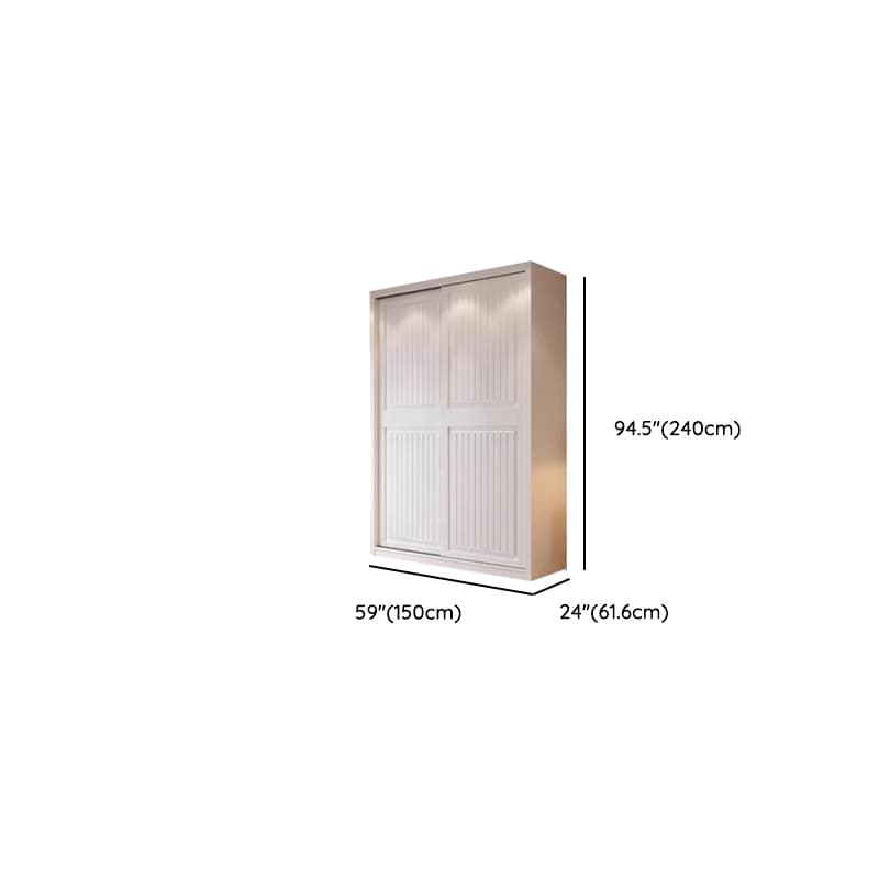 White Modish Manufactured Wood Independent Armoire Cabinet with Soft Close Drawer, Soft Close Door, and Interior Shelves thumbnail 35