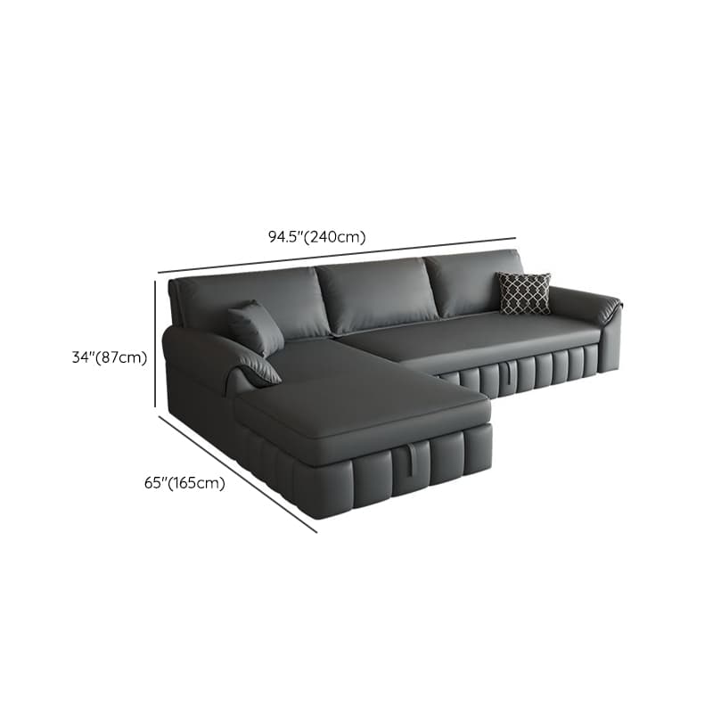 L-Shape/Straight Left Hand Facing/Horizontal Sofa Recliner/Convertible Sofa with Under-seat-storage thumbnail 8