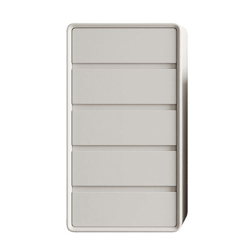 Ivory Contemporary Faux Leather Dresser with 3/4/5 Tiers