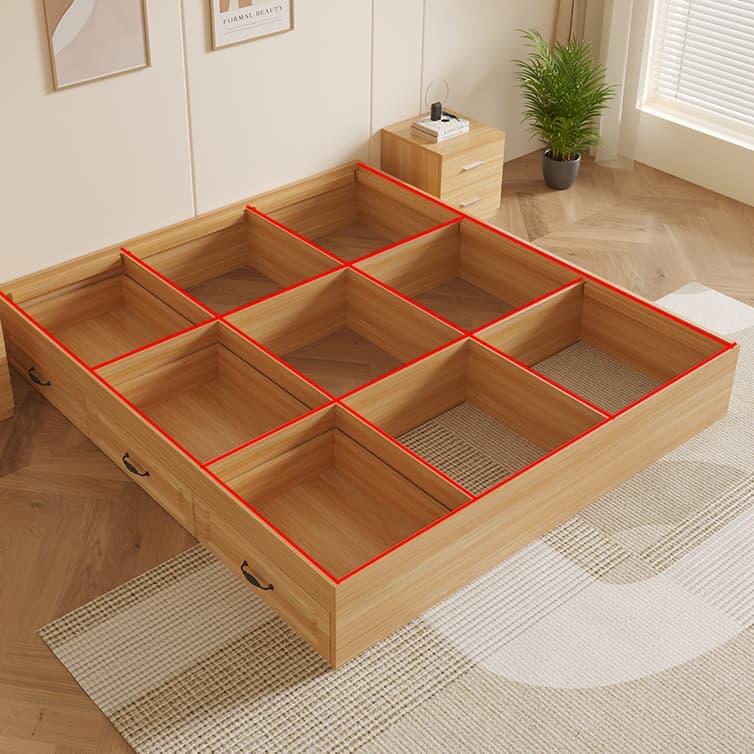 Modern Simple Style Bed Wood No Headboard for Living Room thumbnail 12