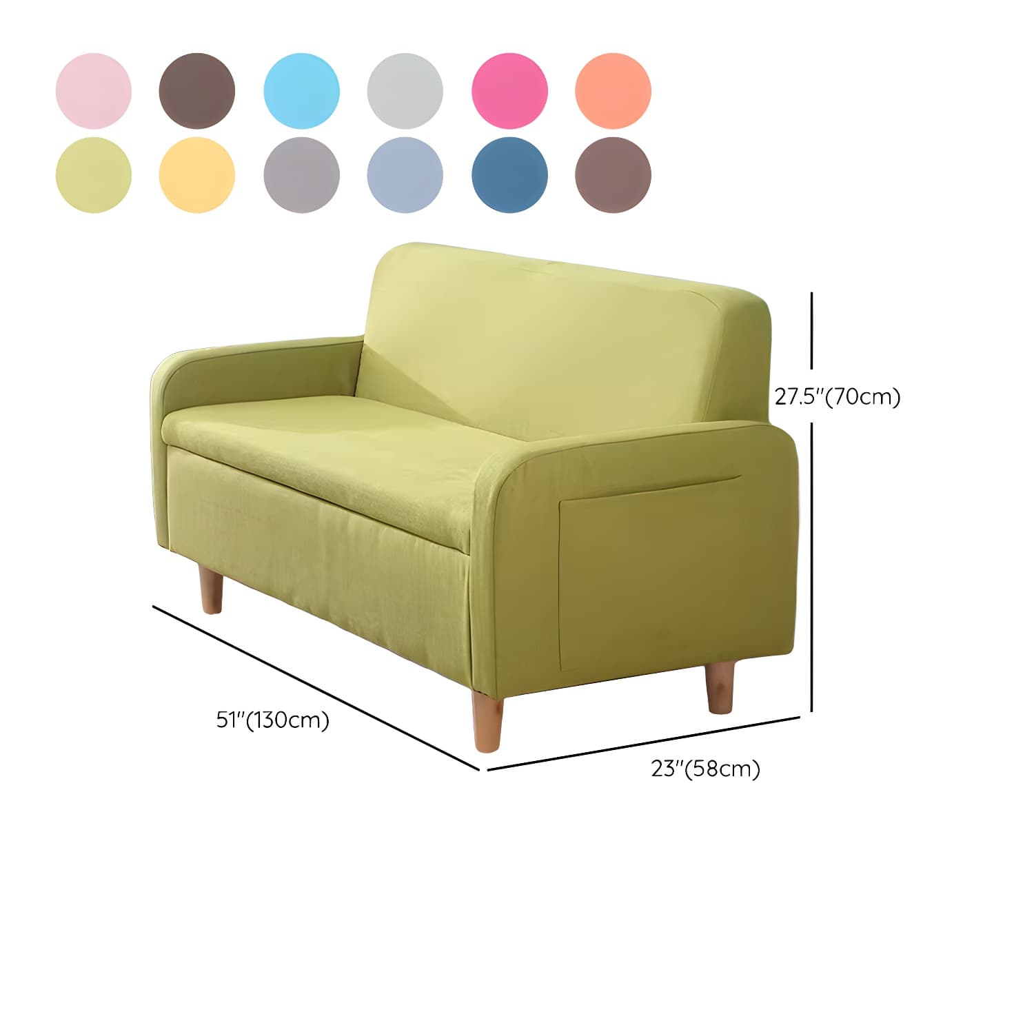 Contemporary Azure/Brown/Magenta Standard Sofa with Hidden Storage thumbnail 25
