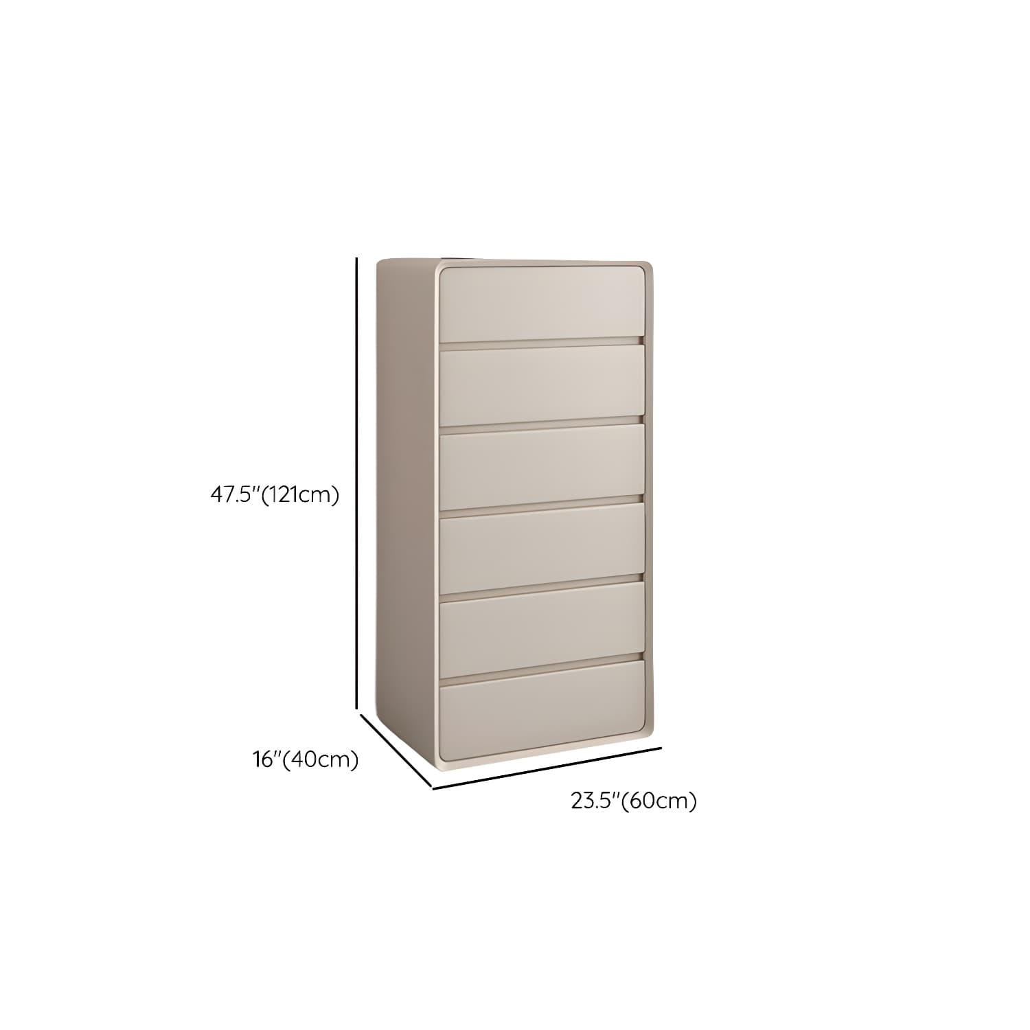 Narrow Modern White Wood Dresser with Soft Close Drawers for Living Room thumbnail 10