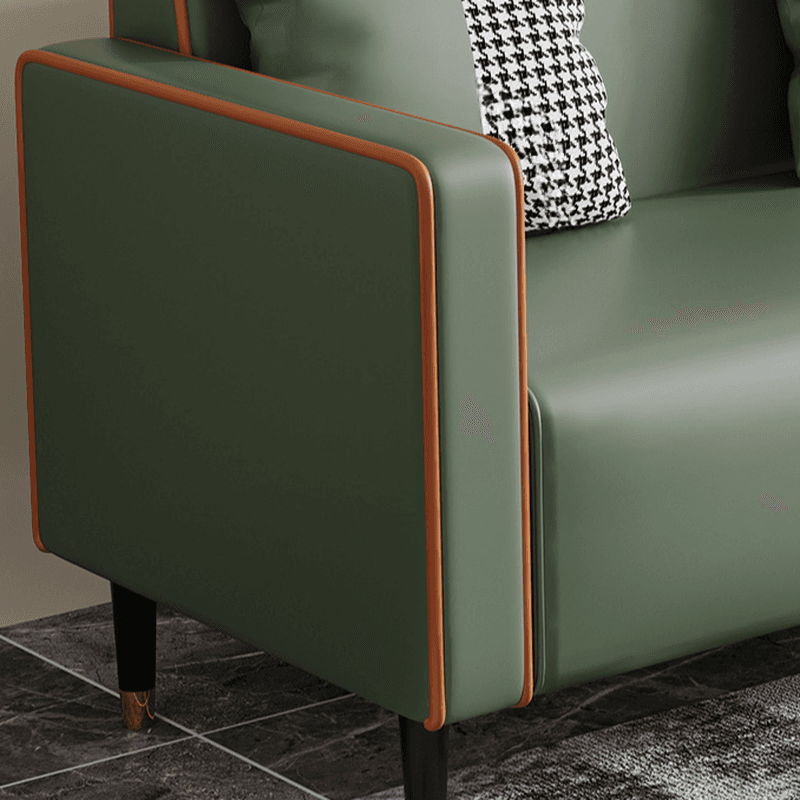 Casual Solid Color Water Resistant Sofa Couch in Grey/Cream/Citrus Color for 3 Person with Square Arm and 3 Pillows thumbnail 13