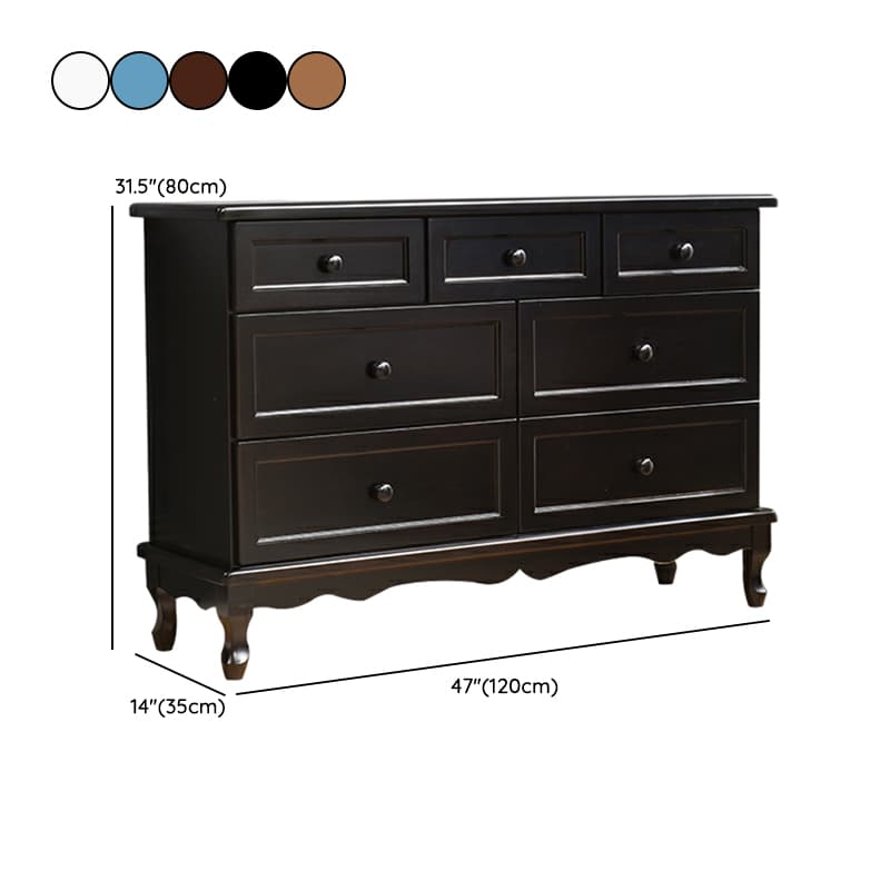 Solid Wood Countertop Storage Chest Traditional Style with Drawers thumbnail 22