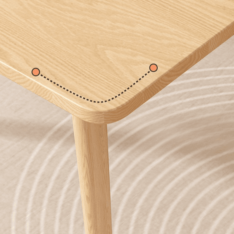 Dining Table Set with Rectangular Recycled Wood Table and 4 Legs, Padded Chair Back in White/Auburn/Unfinished thumbnail 8