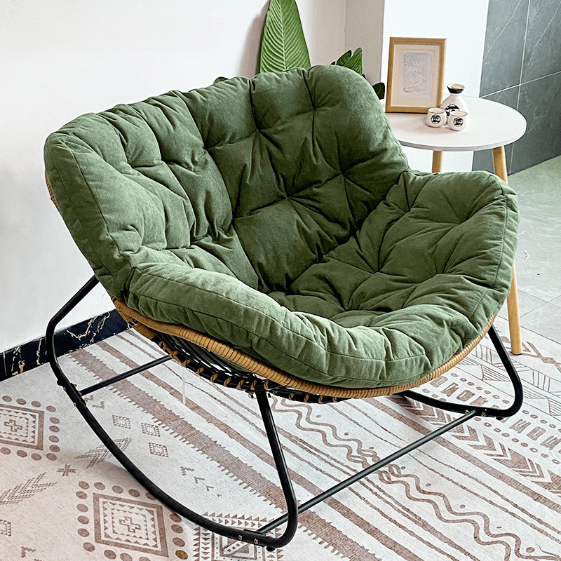 2 Person Rocking Chair Couch with Rear Back and Stationary thumbnail 5