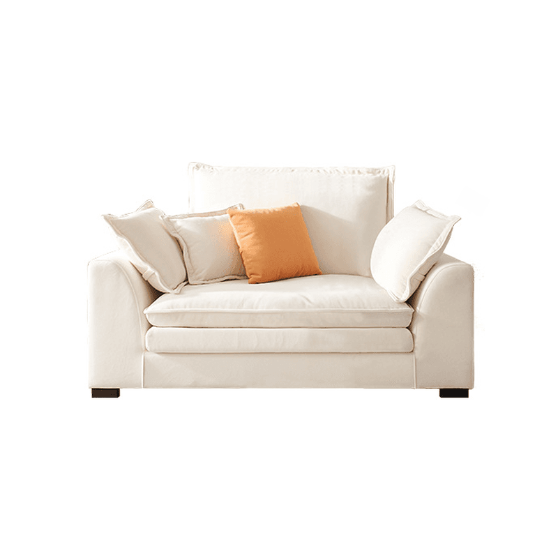 Minimalist Straight/L-Shape Horizontal/Right Sofa Couch /Sofa Chaise in Cream with Concealed Support thumbnail 10