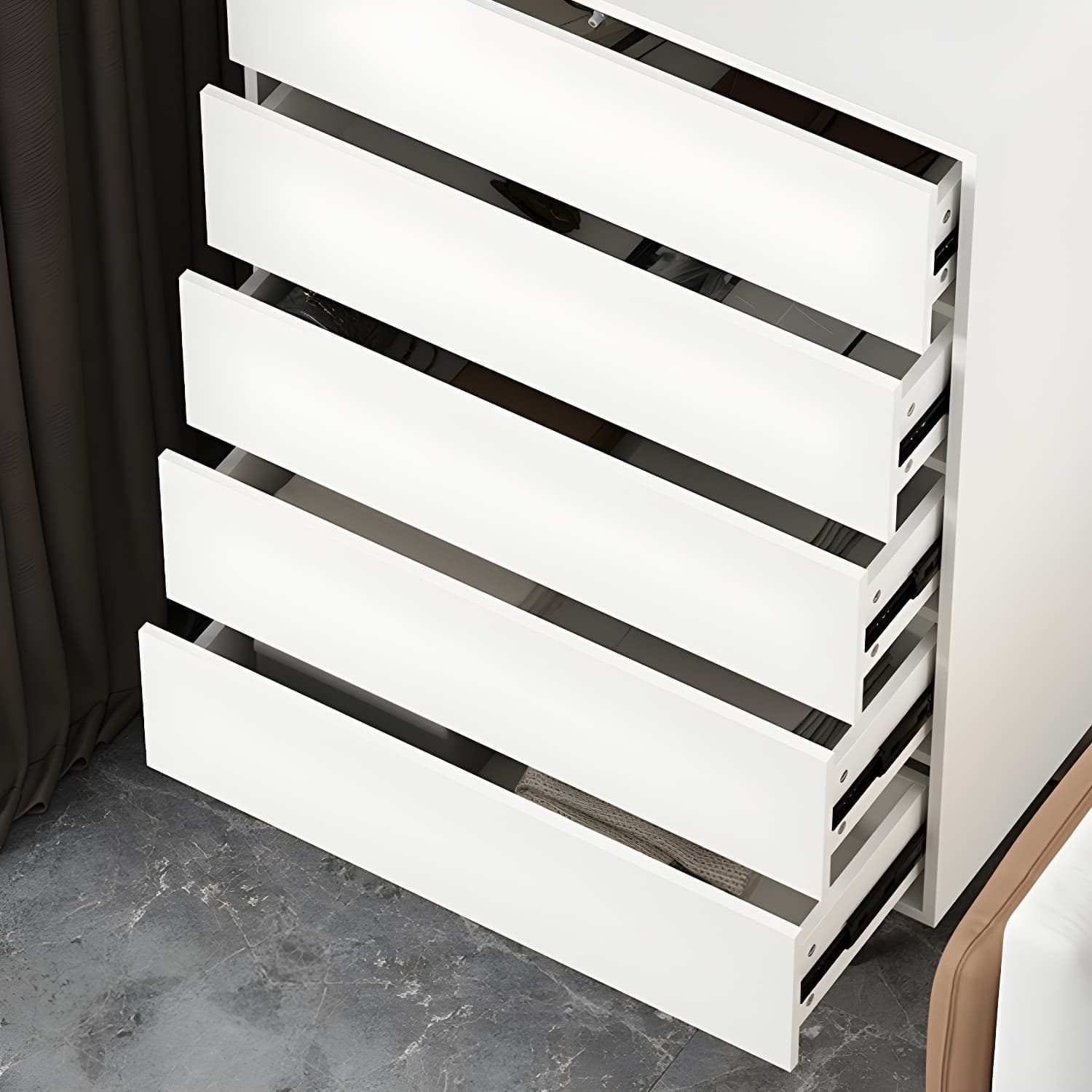 13.65-inch W Modern Storage Chest Dresser Manufactured Wood Storage Chest thumbnail 13