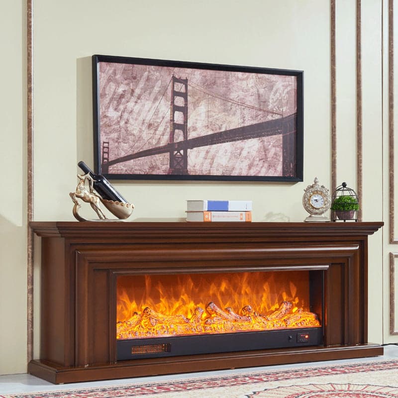 Sitting Room Use Rectangular TV Stand with Light, TV Stand Fireplace thumbnail 1