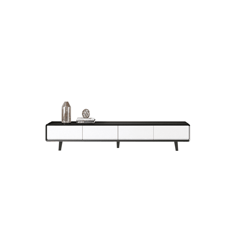 Art Deco Timber Rectangular TV Stand for Drawing Room with 4 Drawers for Home thumbnail 2