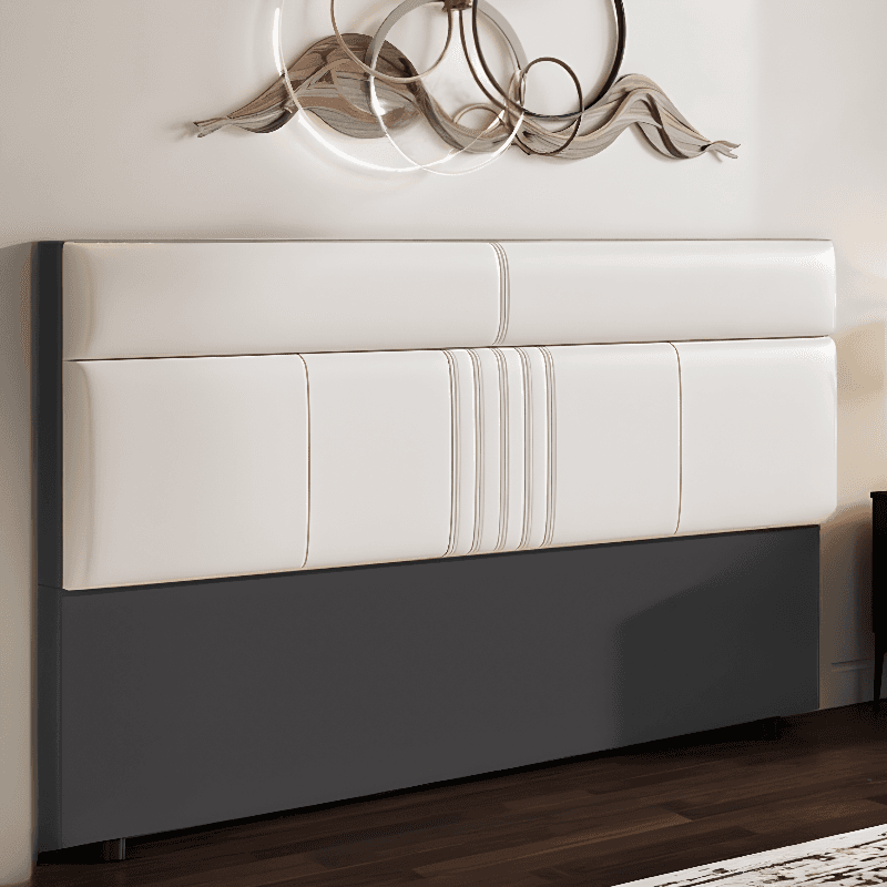 Simplistic Panel Headboard in Pine Wood with Rectangular Shape for King/Queen/Full Bed, Standard Height, Sponge Upholstery, No Distressing thumbnail 2