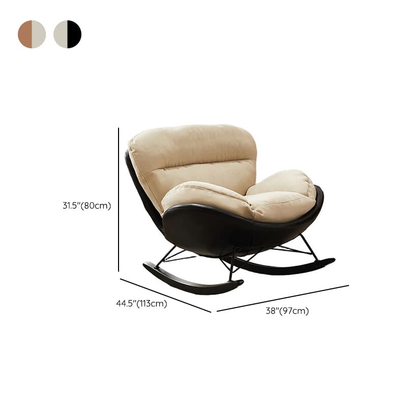 Simple Upholstered Rocking Chair with Padded Comfort thumbnail 11