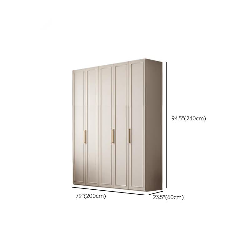 White Casual Wood Independent Armoire Cabinet with Compartments, Soft Close Door, and Interior Shelves thumbnail 22