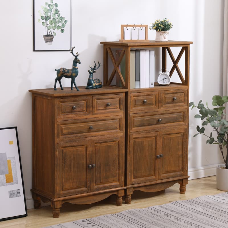 Traditional Wood Server in Espresso with 3 Drawers/4 Drawers/6 Drawers, Cabinet & One Internal Shelf/2 Shelves Included/Not Included thumbnail 10