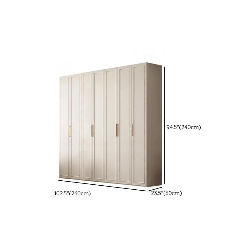 White Casual Wood Independent Armoire Cabinet with Compartments, Soft Close Door, and Interior Shelves thumbnail 28