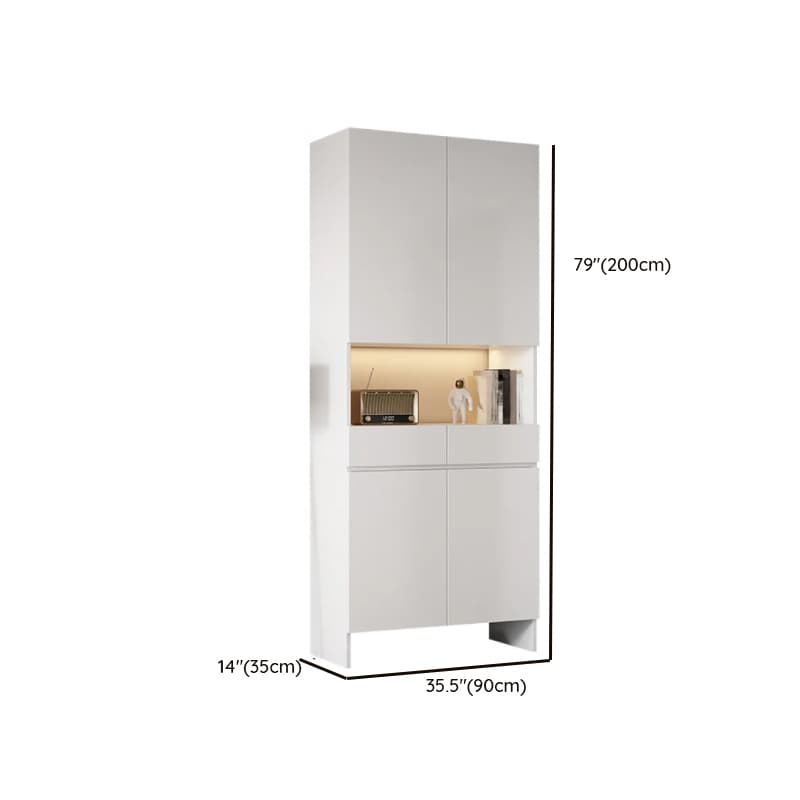 Trendy Rectangle Accent Cabinet with Hutch, Changeable Shelf, Groove Handles, Multi-Color Top, and Soft Close Drawer thumbnail 22