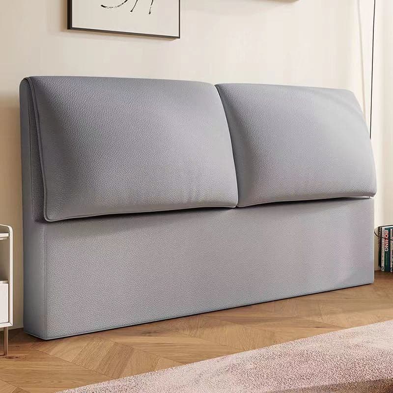 Trendy Panel Headboard in Natural Wood with No Distressing, Rectangle Shape for King/Queen/Full Bed, Cotton Upholstery, Standard Height thumbnail 4