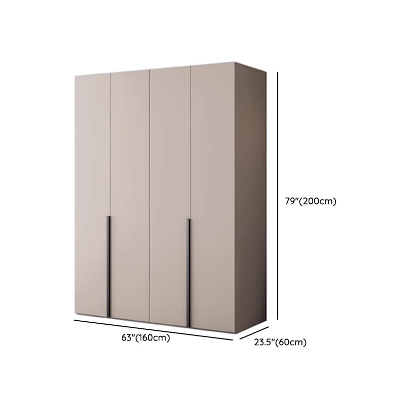 Light Gray Trendy Detached Armoire Cabinet with Soft Close Door, Interior Shelves, and Hanging Rod thumbnail 15