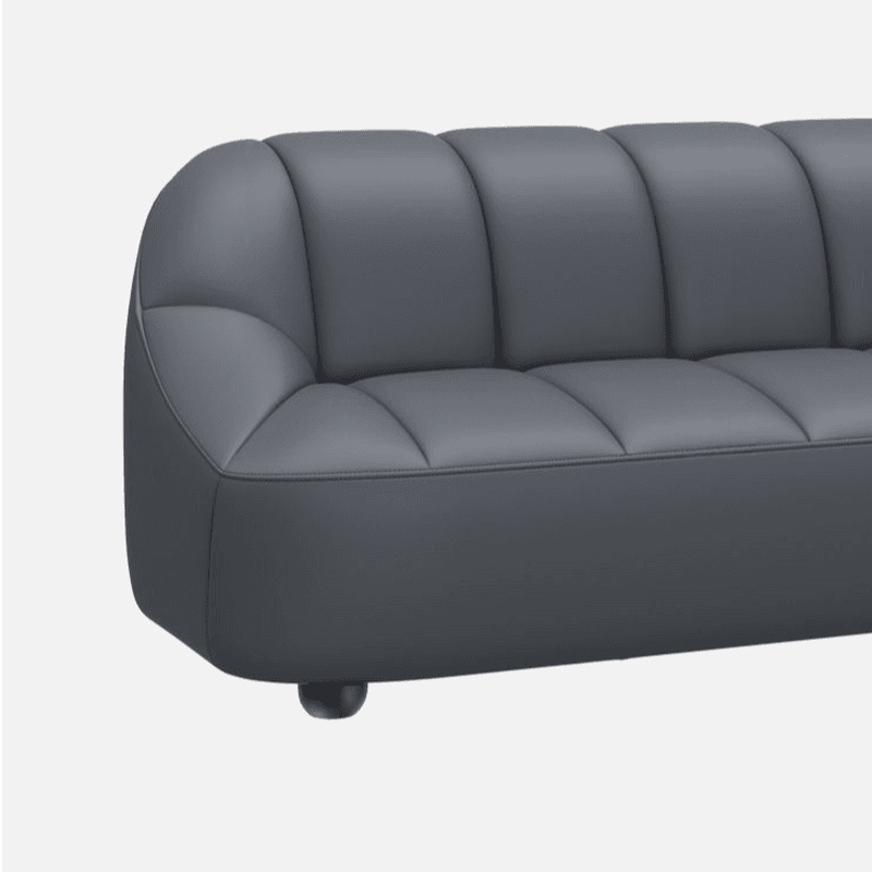 Tear Resistant Sofa Couch/Loveseat in PU Material with Black/Grey/Ivory Upholstery and 1 Pillow thumbnail 9