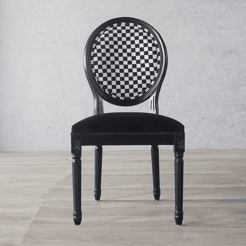 Victorian Style Side Chair with King Louis Back and Bordered Frame, Balanced Stability thumbnail 6