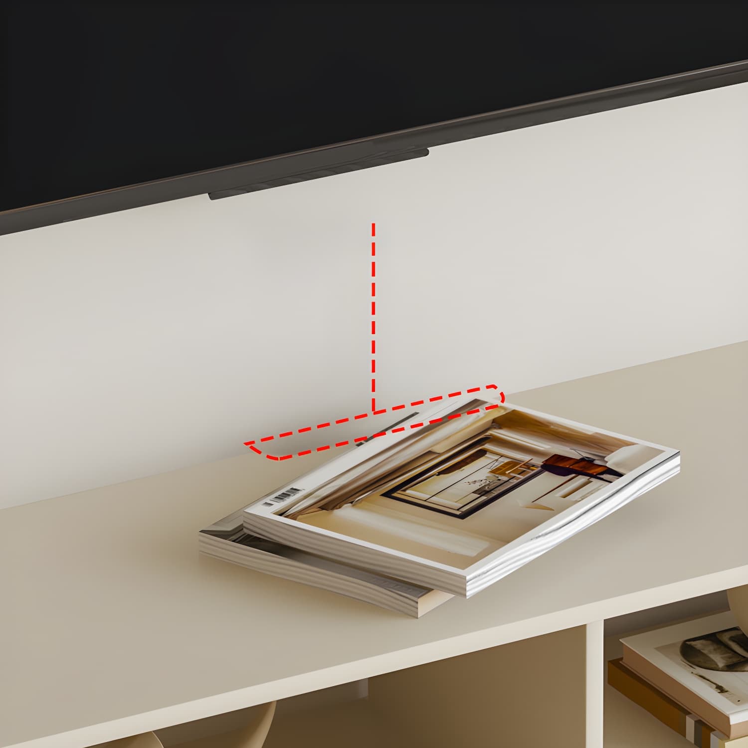 Contemporary TV Media Console Floating TV Stand Console with Drawers thumbnail 6