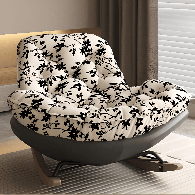 Chalk Modern Simple Style Upholstered Rocking Chair Couch, Scratch-defiant & Cushioned thumbnail 14